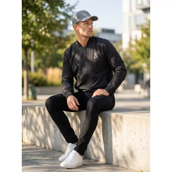  Férfi bomber dzseki ALTISPORT BYB/ALM002BY045 FEKETE ÉS EZÜST 