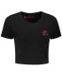 Női crop top póló ALTISPORT BYB/ALW056BY042 FEKETE RÓZSASZÍN