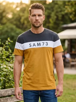 Férfi póló SAM 73 KAVIX MT 815 VILÁGOSBARNA