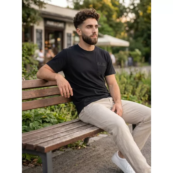  Férfi póló SAM 73 QUARIP MT 812 FEKETE 