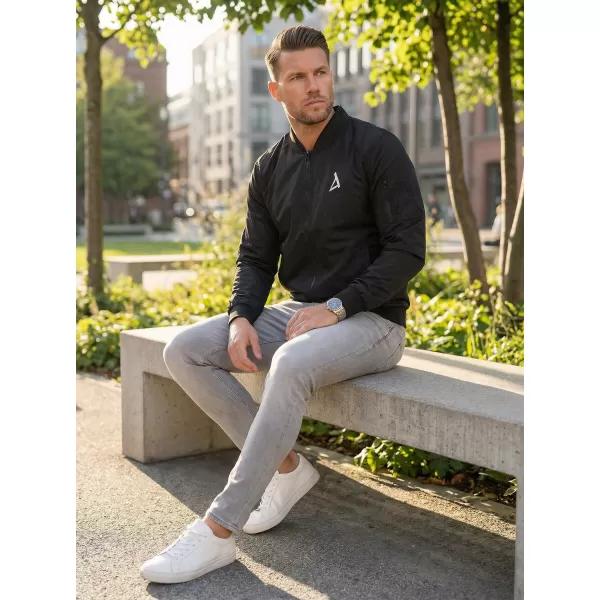  Férfi bomber dzseki ALTISPORT BYB/ALM002BY045 FEKETE ÉS FEHÉR 