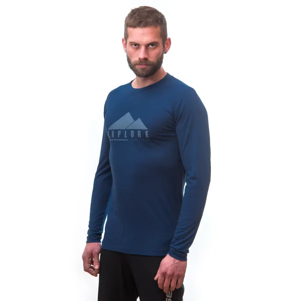  Hosszú ujjú férfi aláöltöző felső SENSOR MERINO AIR PT EXPLORE 22200009 SÖTÉTKÉK 
