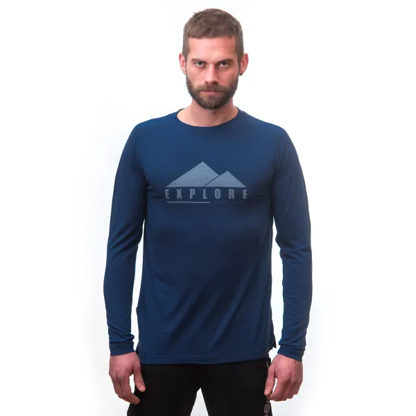  Hosszú ujjú férfi aláöltöző felső SENSOR MERINO AIR PT EXPLORE 22200009 SÖTÉTKÉK 