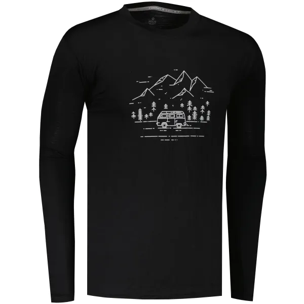  Férfi hosszú ujjú aláöltöző póló SENSOR MERINO ACTIVE PT VAN LIFE 22200024 FEKETE 