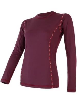 Női hosszú ujjú aláöltöző felső SENSOR MERINO AIR 18200006 PORT RED