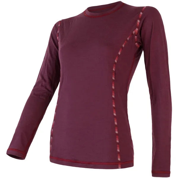 Női hosszú ujjú aláöltöző felső SENSOR MERINO AIR 18200006 PORT RED 