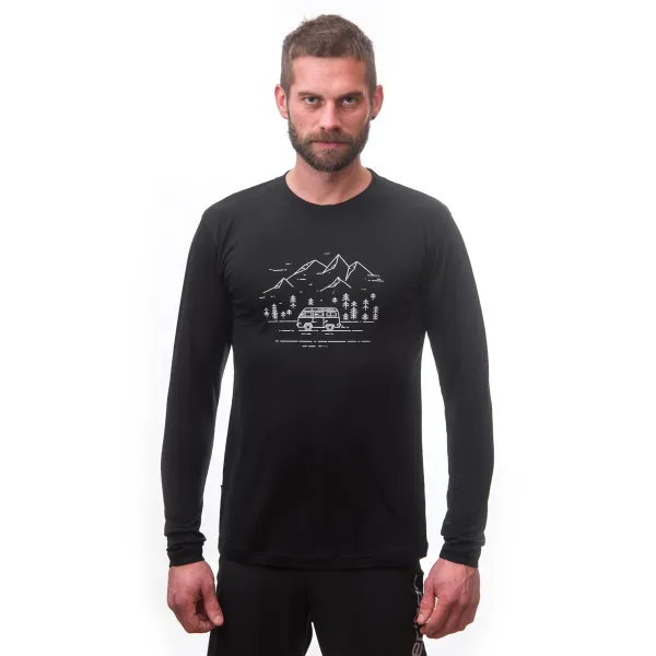  Férfi hosszú ujjú aláöltöző póló SENSOR MERINO ACTIVE PT VAN LIFE 22200024 FEKETE 