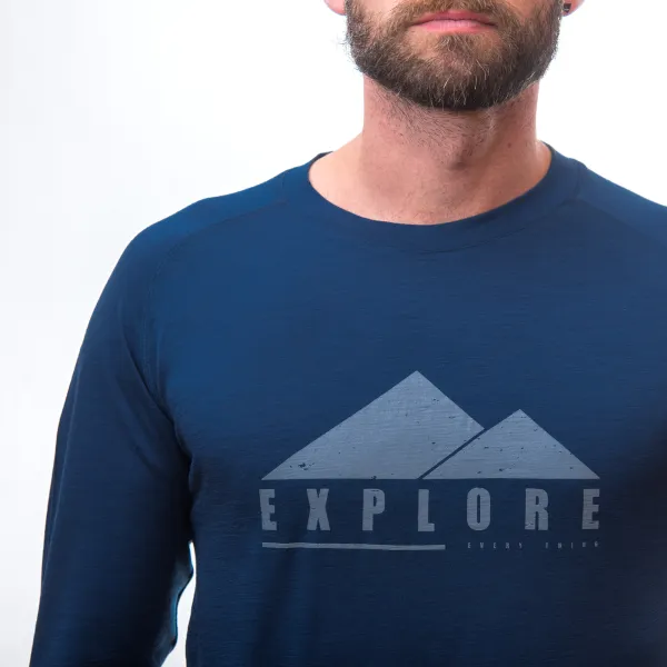  Hosszú ujjú férfi aláöltöző felső SENSOR MERINO AIR PT EXPLORE 22200009 SÖTÉTKÉK 