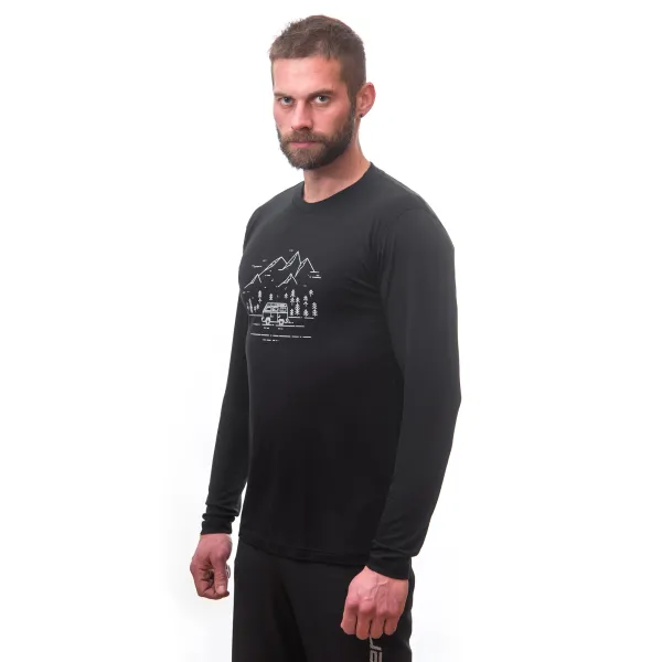  Férfi hosszú ujjú aláöltöző póló SENSOR MERINO ACTIVE PT VAN LIFE 22200024 FEKETE 