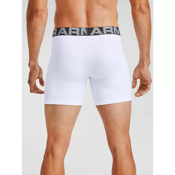  Férfi boxerek UNDER ARMOUR CHARGED COTTON 6IN 3 PACK 1363617-100 FEHÉR 