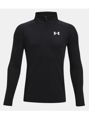 Fiú póló UNDER ARMOUR TECH 2.0 1/2 ZIP 1363286-001 FEKETE