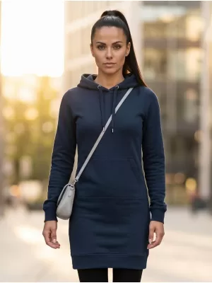 Hosszabbított női pulóver MALFINI SNAP 419 SÖTÉTKÉK