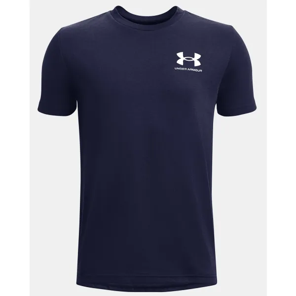 Fiú póló UNDER ARMOUR UA SPORTSTYLE LEFT CHEST SS 1363280-410 KÉK 