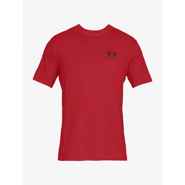  Férfi póló UNDER ARMOUR SPORTSTYLE LEFT CHEST SS 1326799-600 PIROS 