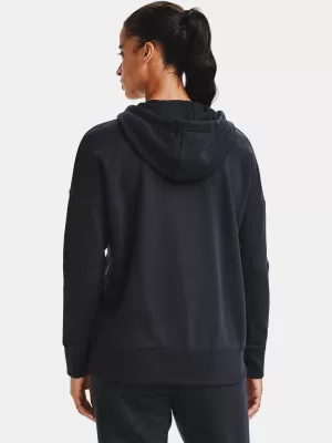 Női pulóver UNDER ARMOUR RIVAL FLEECE FZ HOODIE 1356400-001 FEKETE