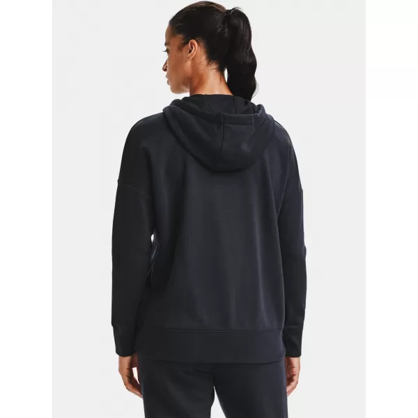  Női pulóver UNDER ARMOUR RIVAL FLEECE FZ HOODIE 1356400-001 FEKETE 