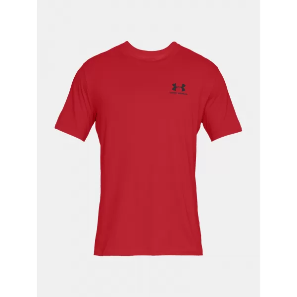  Férfi póló UNDER ARMOUR SPORTSTYLE LEFT CHEST SS 1326799-600 PIROS 
