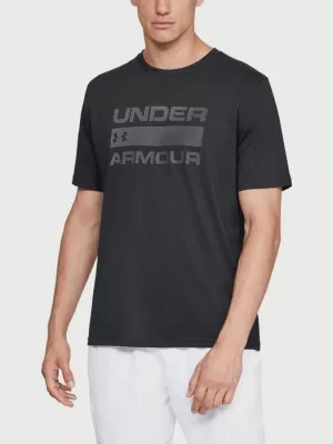 Férfi póló UNDER ARMOUR TEAM ISSUE WORDMARK SS 1329582-001 FEKETE