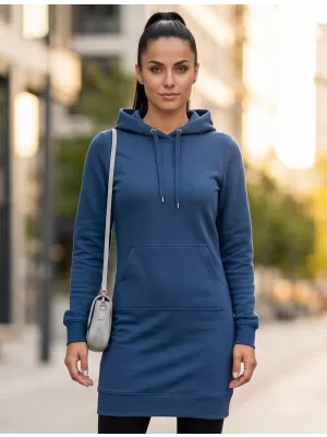 Hosszabbított női pulóver MALFINI SNAP 419 ÉJFÉLKÉK