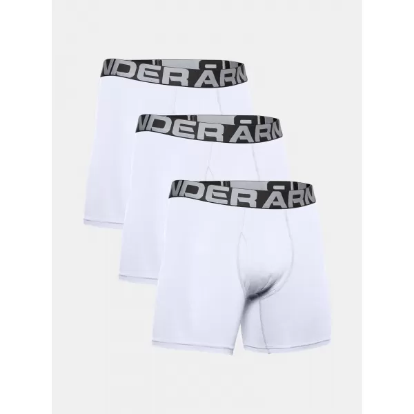  Férfi boxerek UNDER ARMOUR CHARGED COTTON 6IN 3 PACK 1363617-100 FEHÉR 