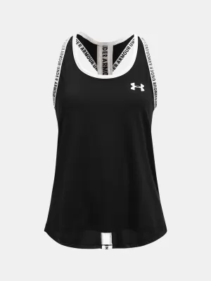 Lány felső UNDER ARMOUR KNOCKOUT TANK 1363374-001 FEKETE