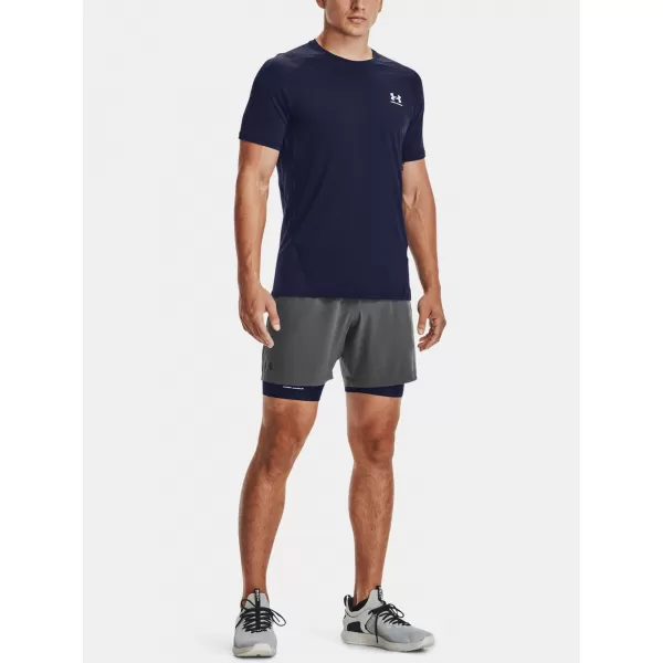  Férfi póló UNDER ARMOUR HG ARMOUR FITTED SS 1361683-410 KÉK 