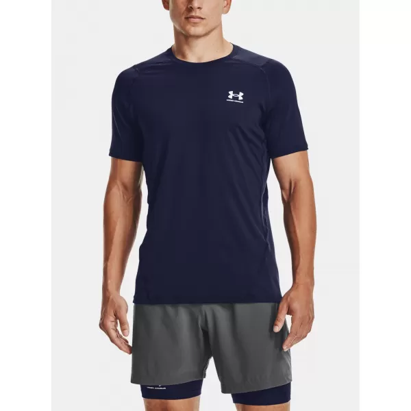  Férfi póló UNDER ARMOUR HG ARMOUR FITTED SS 1361683-410 KÉK 