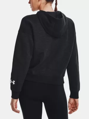 Női pulóver UNDER ARMOUR ESSENTIAL SCRIPT HOODIE 1374107-001 FEKETE