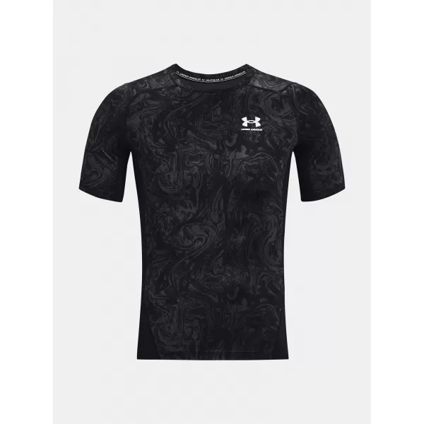  Férfi póló UNDER ARMOUR UA HG ARMOUR COMP PRINT SS 1370324-001 FEKETE 