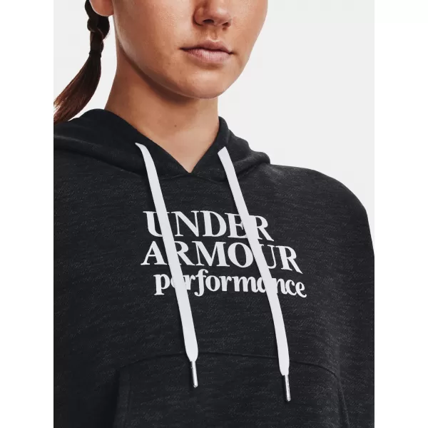  Női pulóver UNDER ARMOUR ESSENTIAL SCRIPT HOODIE 1374107-001 FEKETE 