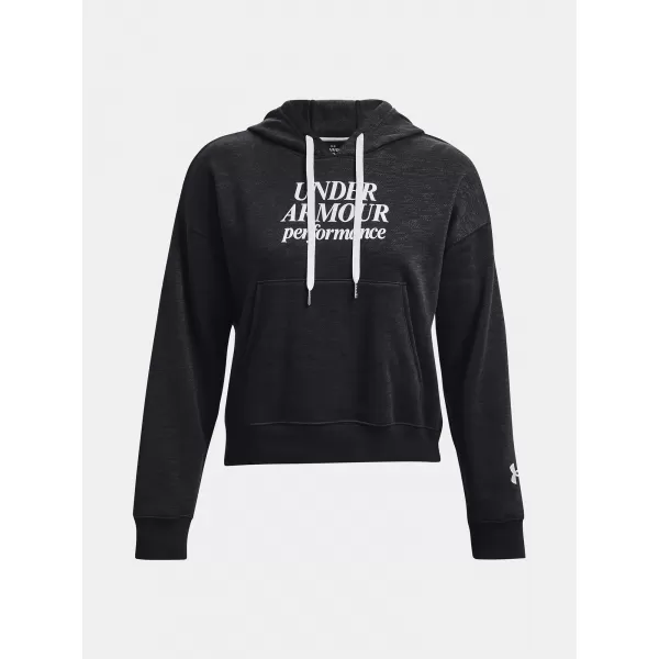  Női pulóver UNDER ARMOUR ESSENTIAL SCRIPT HOODIE 1374107-001 FEKETE 