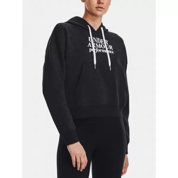  Női pulóver UNDER ARMOUR ESSENTIAL SCRIPT HOODIE 1374107-001 FEKETE 