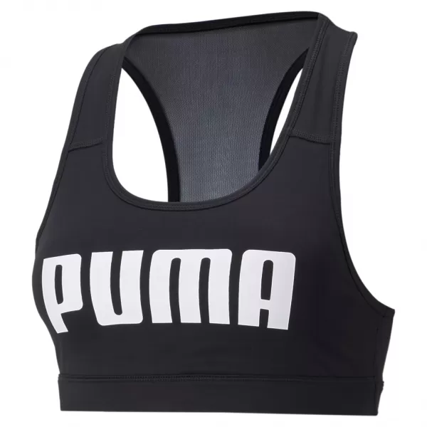  Női melltartó PUMA MID IMPACT 4KEEPS GRAPHIC BRA PM 520306-91 FEKETE 