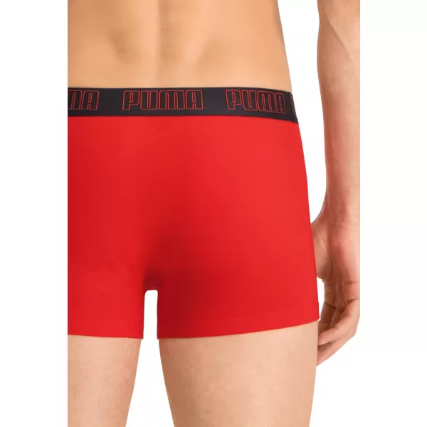  Férfi boxerek PUMA BASIC TRUNK 2P 93501502 PIROS/FEKETE 