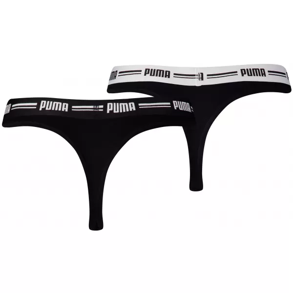  Női bugyi PUMA WOMEN STRING 2P PACK 90785403 FEKETE 