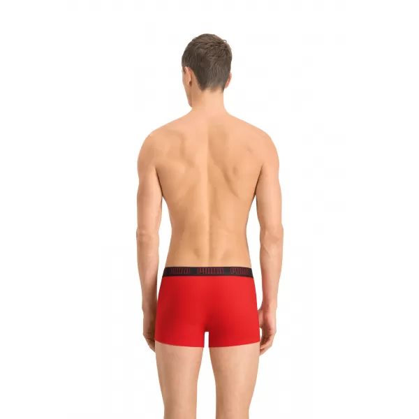  Férfi boxerek PUMA BASIC TRUNK 2P 93501502 PIROS/FEKETE 