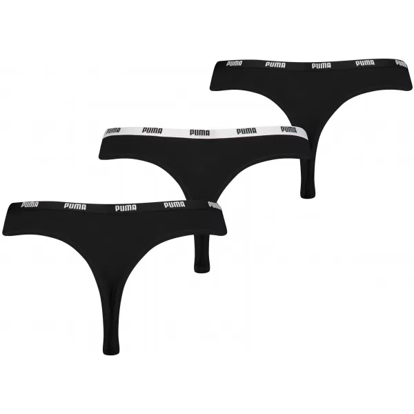  Női bugyi PUMA STRING 3P PACK 90759002 FEKETE 