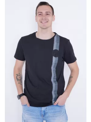 Férfi póló KIXMI PABLO FEKETE