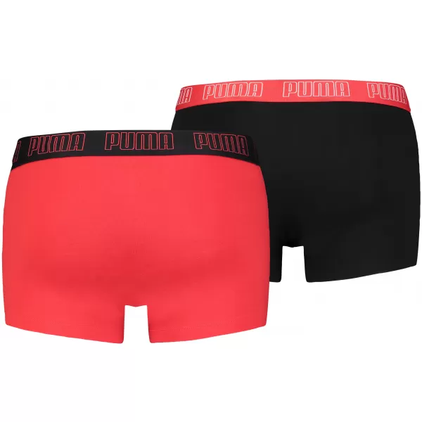  Férfi boxerek PUMA BASIC TRUNK 2P 93501502 PIROS/FEKETE 