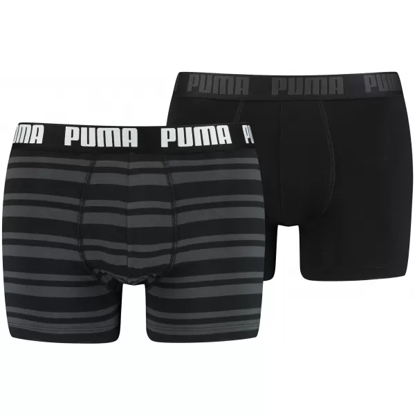  Férfi boxerek PUMA HERITAGE STRIPE BOXER 2P 90783805 FEKETE 