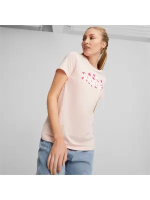 Női póló PUMA ESS+ ANIMAL TEE 673687-66 RÓZSASZÍN