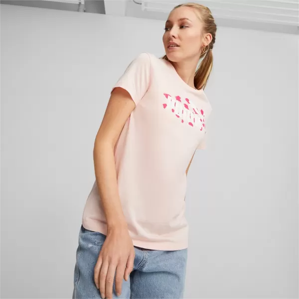  Női póló PUMA ESS+ ANIMAL TEE 673687-66 RÓZSASZÍN 
