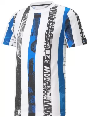 Férfi póló PUMA BMW MMS STRIPED TEE 538139-02 FEHÉR