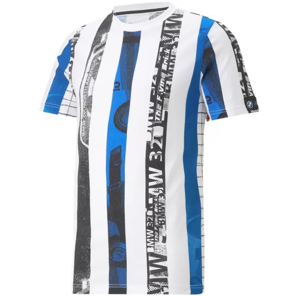 Férfi póló PUMA BMW MMS STRIPED TEE 538139-02 FEHÉR 
