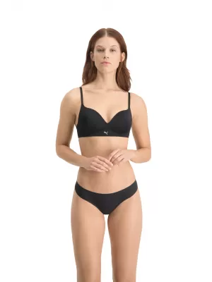 Bugyi PUMA WOMEN SEAMLESS STRING 2P PACK 93502201 FEKETE