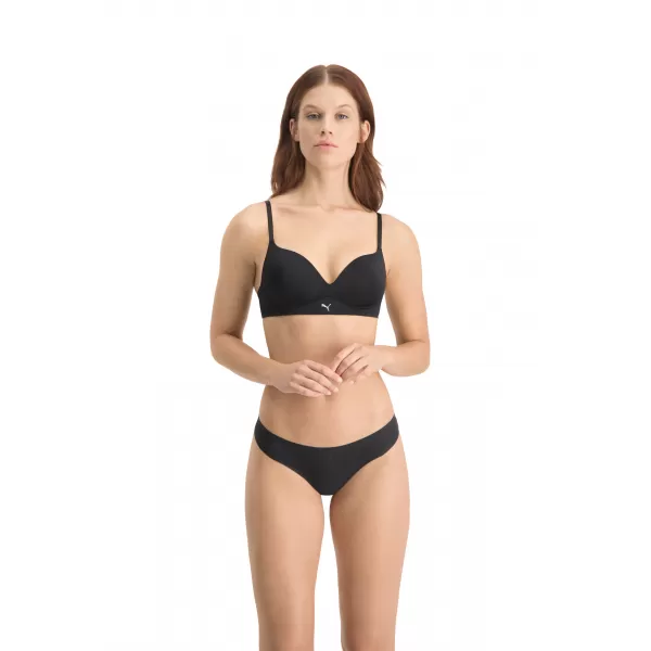  Bugyi PUMA WOMEN SEAMLESS STRING 2P PACK 93502201 FEKETE 