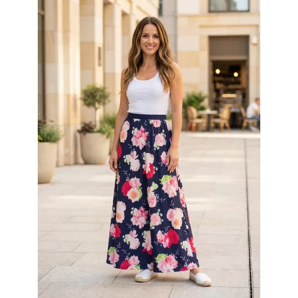  Női szoknya KIXMI PEONY SÖTÉTKÉK 