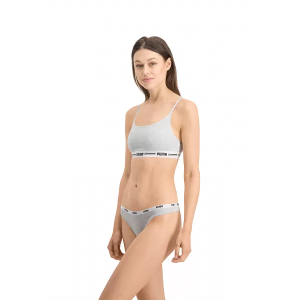  Női bugyi PUMA STRING 3P PACK 90759001 FEHÉR/SZÜRKE/FEKETE 