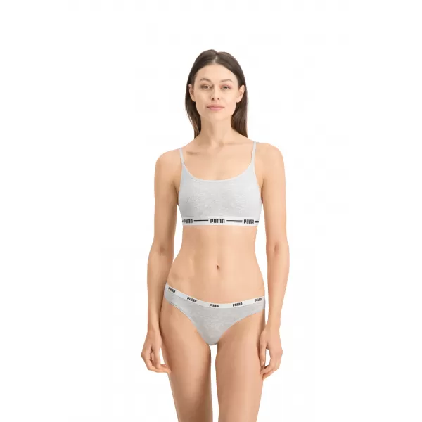  Női bugyi PUMA STRING 3P PACK 90759001 FEHÉR/SZÜRKE/FEKETE 