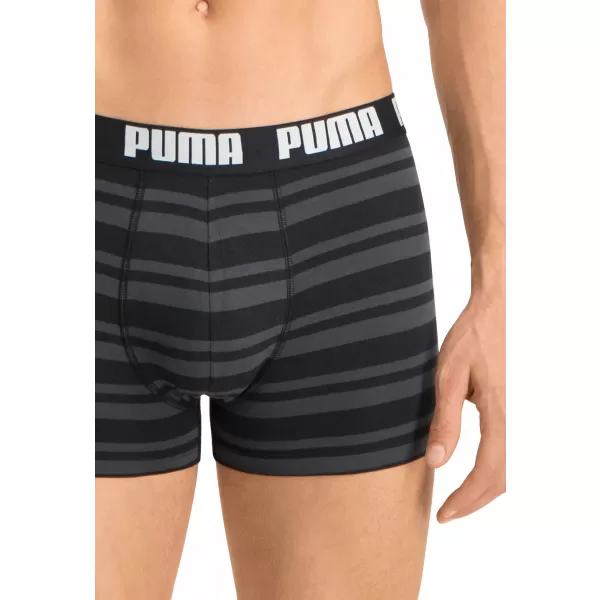  Férfi boxerek PUMA HERITAGE STRIPE BOXER 2P 90783805 FEKETE 